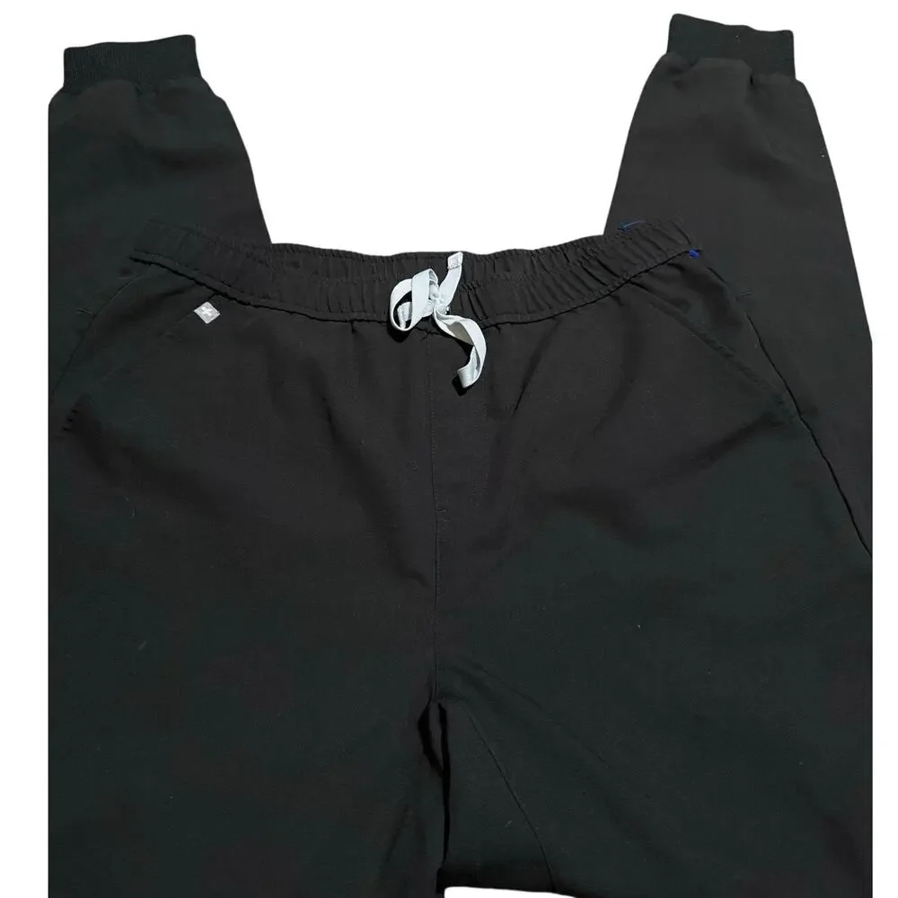 Figs Tansen Jogger Scrub Pant, Black & Gray, Medical, Men's Size XL Tall
